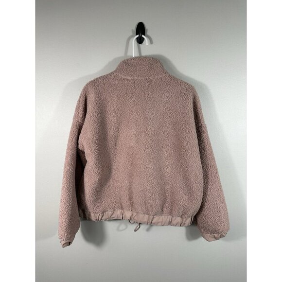 Bailey 44 Sherpa Pullover Womens‎ Medium Pink 1/4 Zip Teddy Jacket - Picture 2 of 7